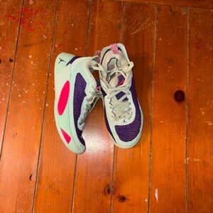 Jordan Kids Purple and White Sneakers